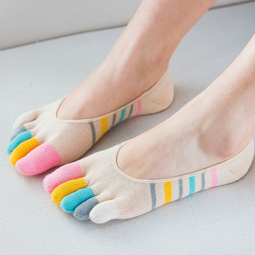 Invisibility Sock Loafer - Meias de yoga femininas com cinco