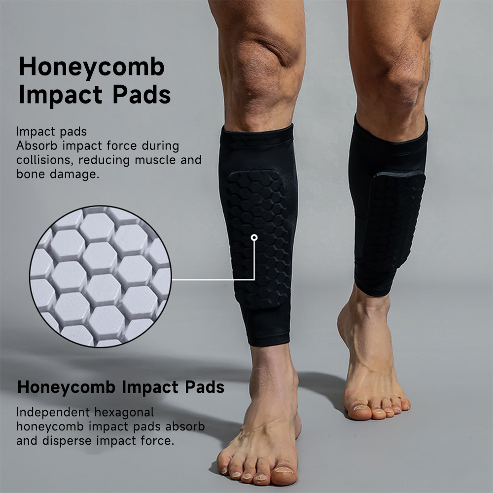 Compression Sleeve Calf - Caneleiras de futebol espessadas, manga de