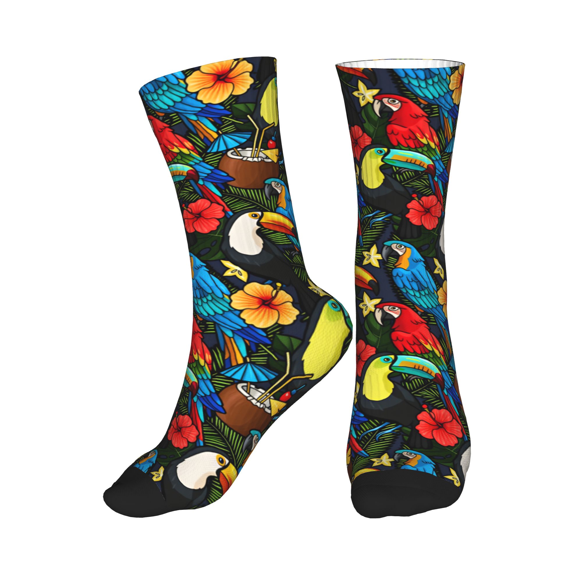 Dress Sock Men - Meias masculinas com estampa floral de