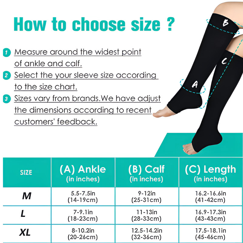 1 par de meias de compressão m - Compression Sock Medical avaliação e preço