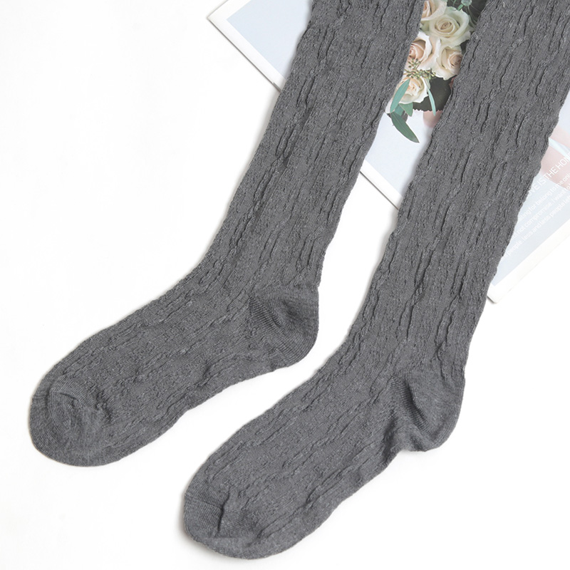 1 par preto branco cinza renda - Knee High Sock Women avaliação e preço