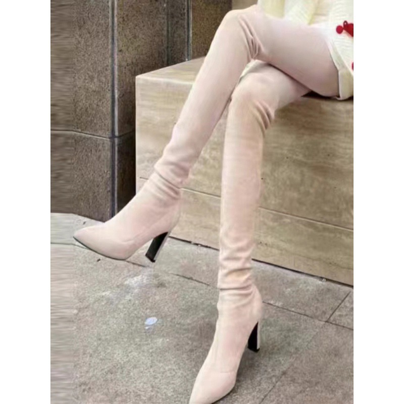 Botas de tubo longo para mulhe - Knee High Sock Women avaliação e preço