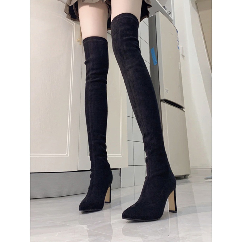 Botas de tubo longo para mulhe - Knee High Sock Women avaliação e preço
